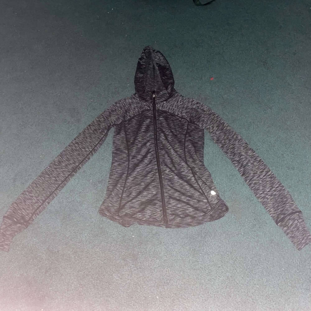 Gray Hooded Zip-Up Jacket